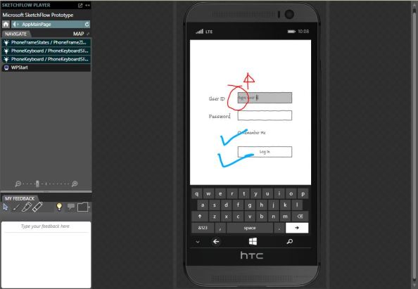 SketchFlow Prototype Application Emulator Windows Phone AppDev Blend Visual Studio