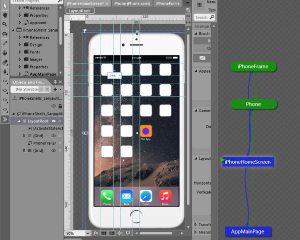 iPhone 6 Project For App Prototyping in Microsoft SketchFlow